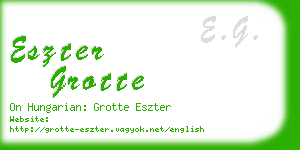 eszter grotte business card